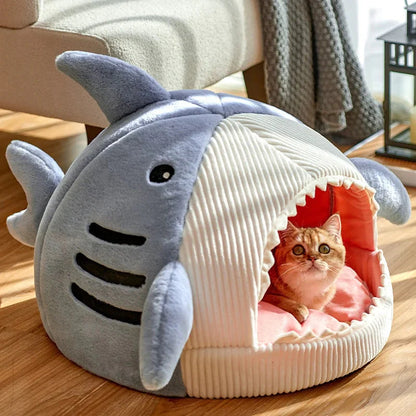 Luxury Plush Shark Pet Bed